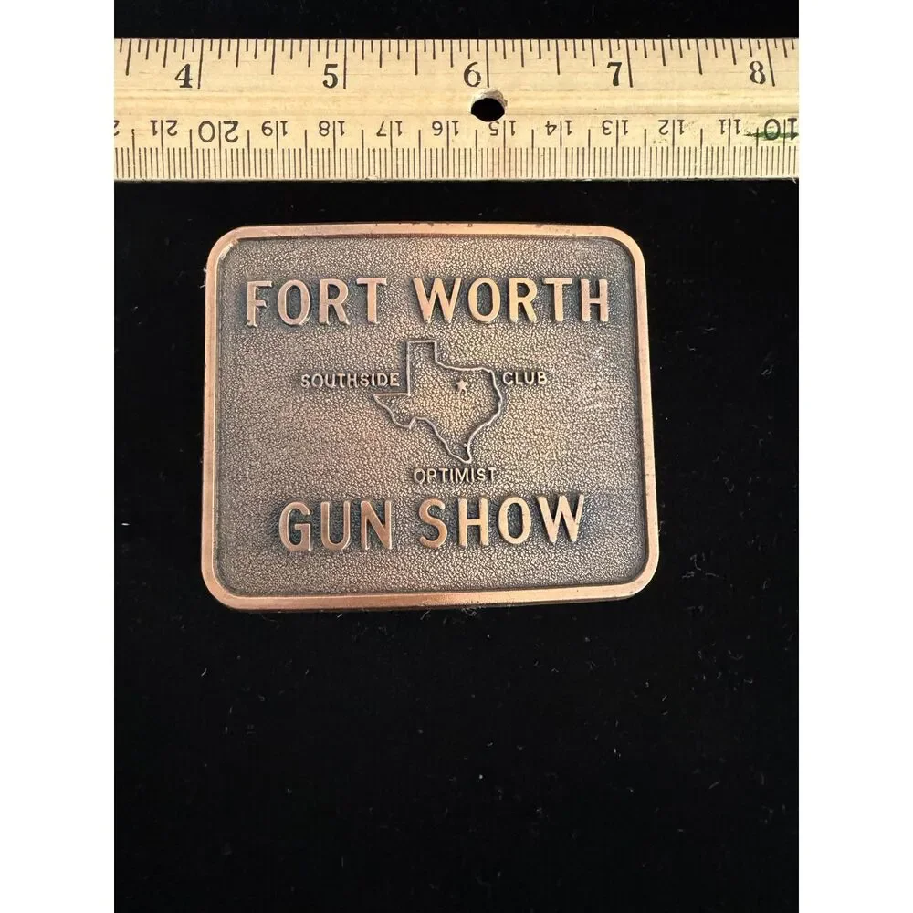 Vintage Fort worth Southside Optimist club Gun Show Belt Buckle